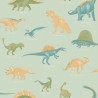 Caselio|Papier peint enfant dinosaures vert|Enfants