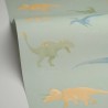 Caselio|Papier peint enfant dinosaures vert|Enfants