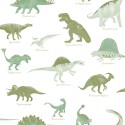 Caselio|Papel pintado infantil diferentes especies de dinosaurios|Infantil