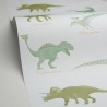 Caselio|Papel pintado infantil diferentes especies de dinosaurios|Infantil