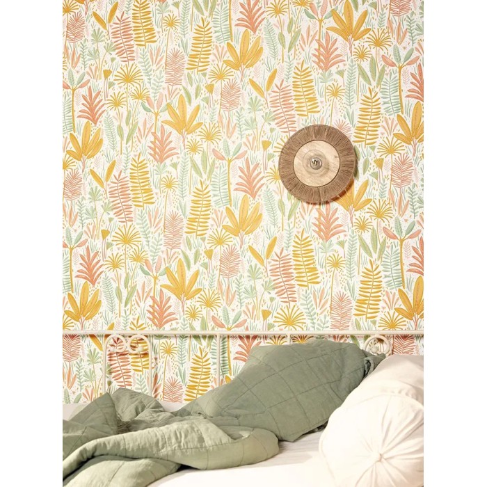 Caselio|Papel pintado infantil flores multicolor|Juvenil