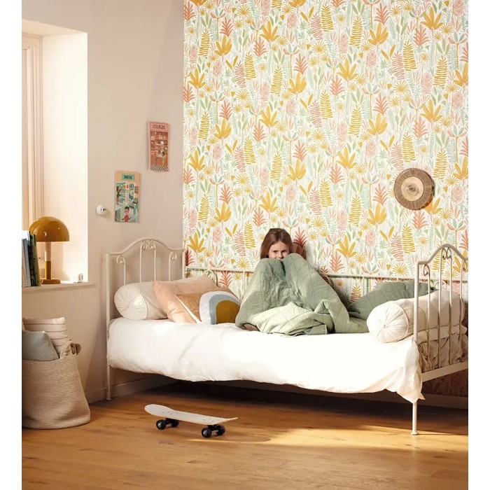 Caselio|Papel pintado infantil flores multicolor|Juvenil