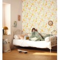 Caselio|Papier peint enfant fleurs multicolores|Jeunesse
