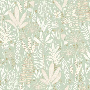 Caselio|Kids wallpaper flock of doves green|Children's