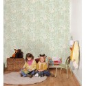 Caselio|Papier peint enfant fleurs vert pastel|Jeunesse
