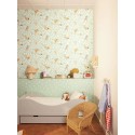 Caselio|Papier peint enfant animaux de la forêt vert|Enfants
