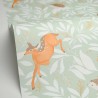 Caselio|Papier peint enfant animaux de la forêt vert|Enfants