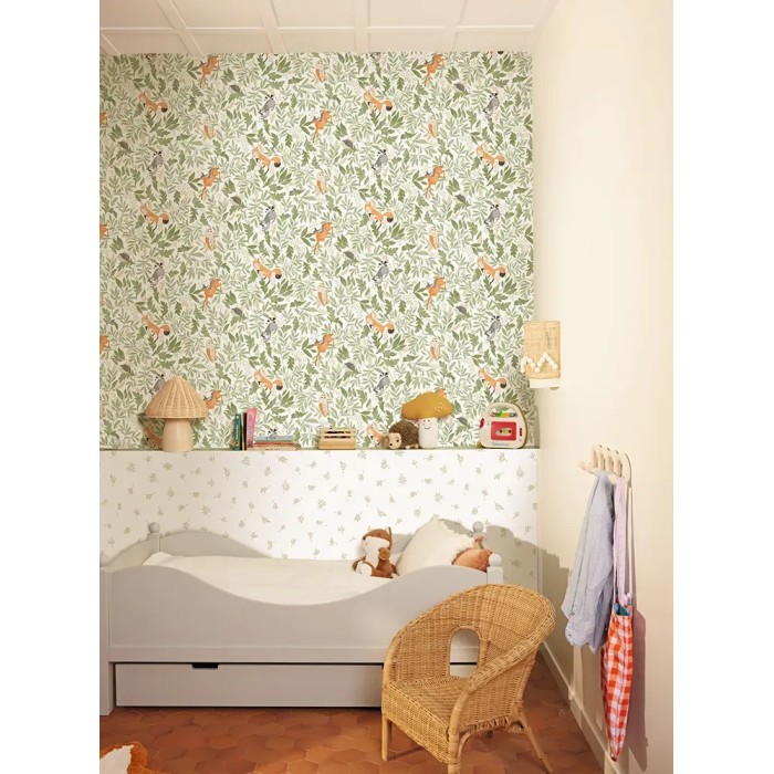 Caselio|Papel pintado infantil animales del bosque|Infantil