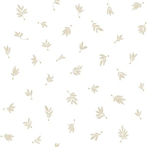 Caselio|Papier peint enfant branches dessinées vert amande|Enfants