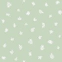 Caselio|Papier peint enfant branches dessinées vert amande|Enfants
