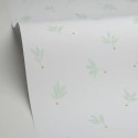 Caselio|Papier peint enfant branches dessinées vert d’eau|Enfants