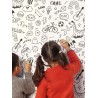 Caselio|Papier peint enfant graffiti d’enfants noir et blanc|Enfants