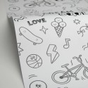 Caselio|Papier peint enfant graffiti d’enfants noir et blanc|Enfants