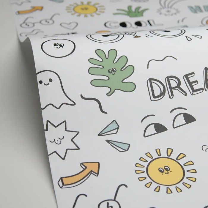 Caselio|Kids wallpaper with children’s graffiti in multicolour|Children's