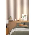 Caselio|Papel pintado dormitorio rayas marrón|Rayas