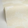 Caselio|Papier peint pins méditerranéens blanc et or|Papier Peint
