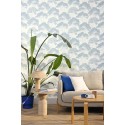 Caselio|Mediterranean pine wallpaper in blue|Wallpaper