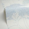 Caselio|Papier peint pins méditerranéens bleu|Papier Peint