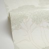 Caselio|Papier peint forêt de pins méditerranéens blanc et vert|Papier Peint