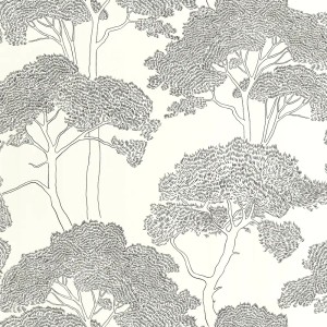 Papeldecor|Romantic small-flower wallpaper with embroidered look and taupe sheen|Wallpaper