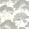 Caselio|Scandinavian-style wallpaper with pines in black and white|Wallpaper