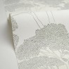 Caselio|Papier peint style scandinave avec pins noir et blanc|Papier Peint