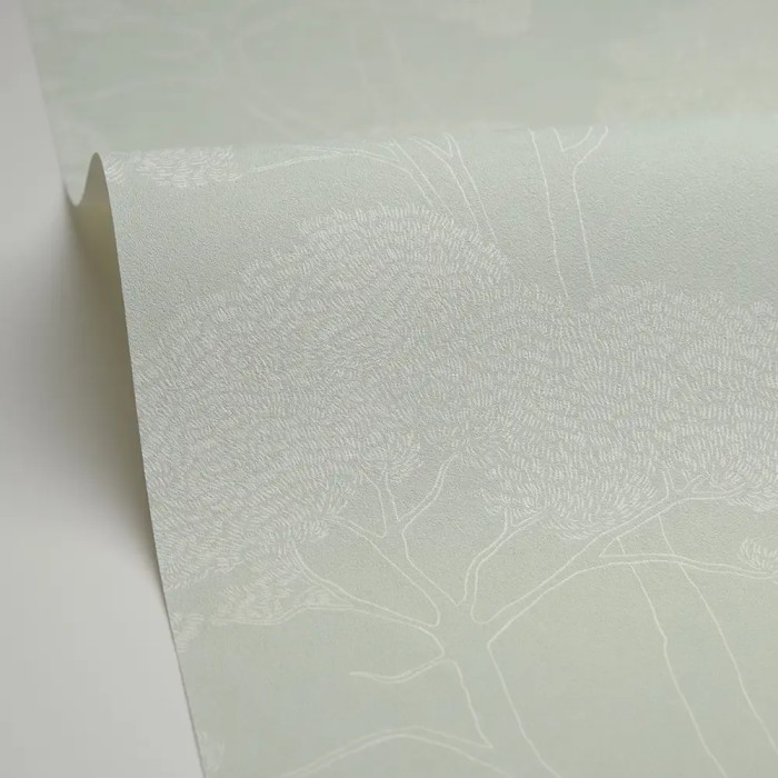 Caselio|Papier peint style méditerranéen avec pinède vert pastel|Papier Peint