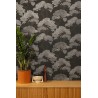 Caselio|Mediterranean wallpaper with black and gold pines|Wallpaper