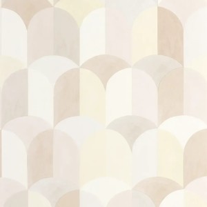 Caselio|Geometric wallpaper in pastel blue tones|Wallpaper