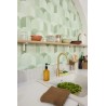 Caselio|Green geometric wallpaper, ideal for kitchen|Geometric