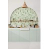 Caselio|Papier peint géométrique vert, idéal pour la cuisine|Géométrique