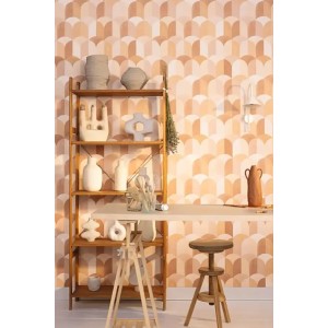 Caselio|Geometric wallpaper in pastel blue tones|Wallpaper 2