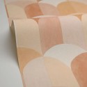 Caselio|Papier peint carreaux de cuisine français tons marron|Géométrique