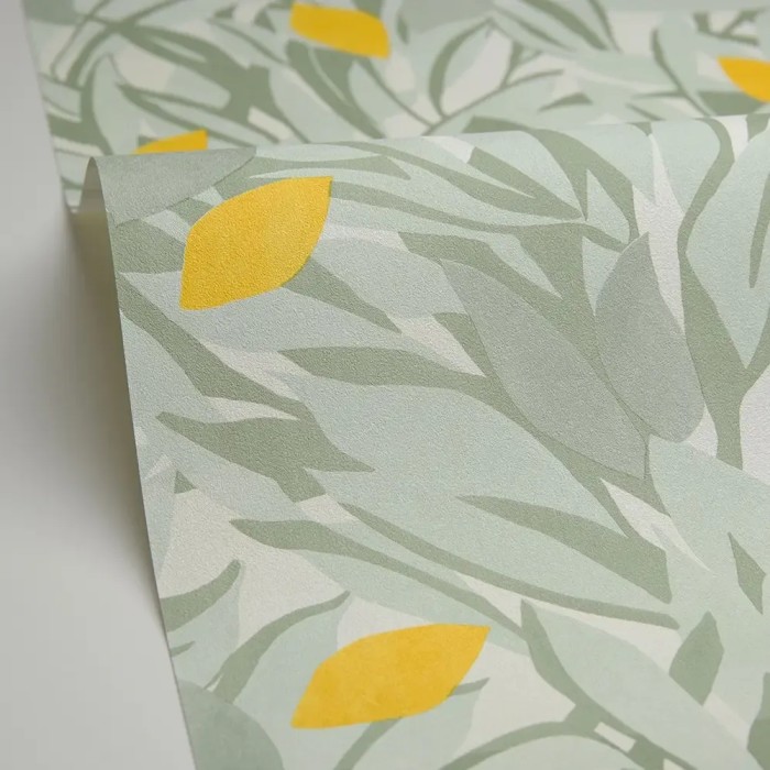 Caselio|Lemon tree wallpaper with yellow lemons|Wallpaper