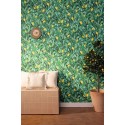 Caselio|Papel pintado floral, limonero verde|Papel Pintado