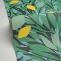 Caselio|Florale Tapete mit grünem Zitronenbaum|Tapeten