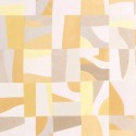 Caselio|Papel pintado geométrico beige amarillo, patrón abstracto|Abstracto