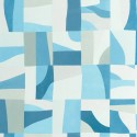 Caselio|Geometric wallpaper in blue tones|Abstract