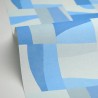 Caselio|Papier peint géométrique en tons bleus|Abstrait