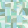 Caselio|Wassergrüne geometrische Tapete mit abstraktem Muster|Tapeten