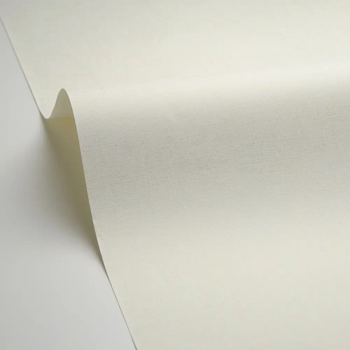 Caselio|White linen wallpaper, slubbed with shine|Fabric Imitation