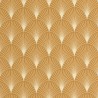 Caselio|Yellow Art Deco wallpaper with fan or palmette design|Art Deco