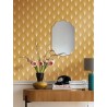 Caselio|Yellow Art Deco wallpaper with fan or palmette design|Art Deco