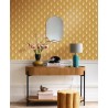 Caselio|Yellow Art Deco wallpaper with fan or palmette design|Art Deco