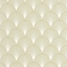 Caselio|Papier peint Art déco vert et or métallisé|Art Déco