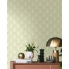 Caselio|Papier peint Art déco vert et or métallisé|Art Déco