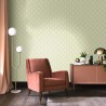 Caselio|Papier peint Art déco vert et or métallisé|Art Déco