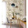 Caselio|Papier peint Art déco blanc et beige pour salon élégant|Art Déco
