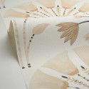 Caselio|Art-Déco-Tapete in Weiß und Beige für elegantes Wohnzimmer|Art Deco
