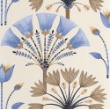 Caselio|Papier peint style Art déco avec palmiers tons beige|Art Déco